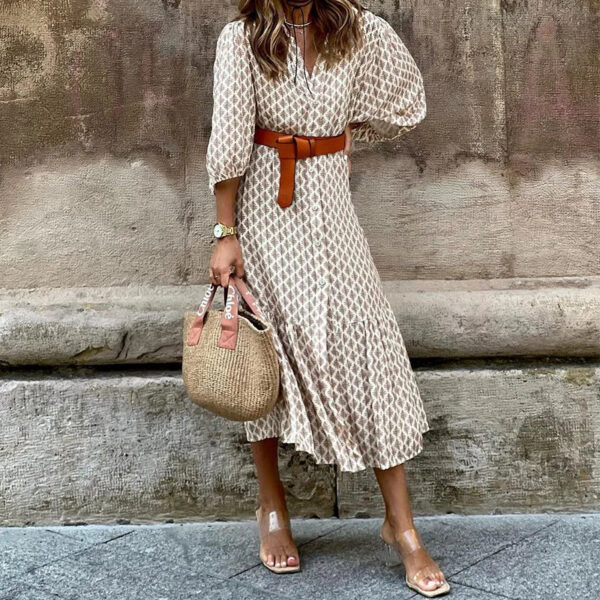 Vestido Casual Classico com Mangas Longas Ciane - Imagem 2