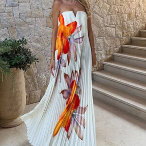 Vestido Tomara que Caia Plissado Floral