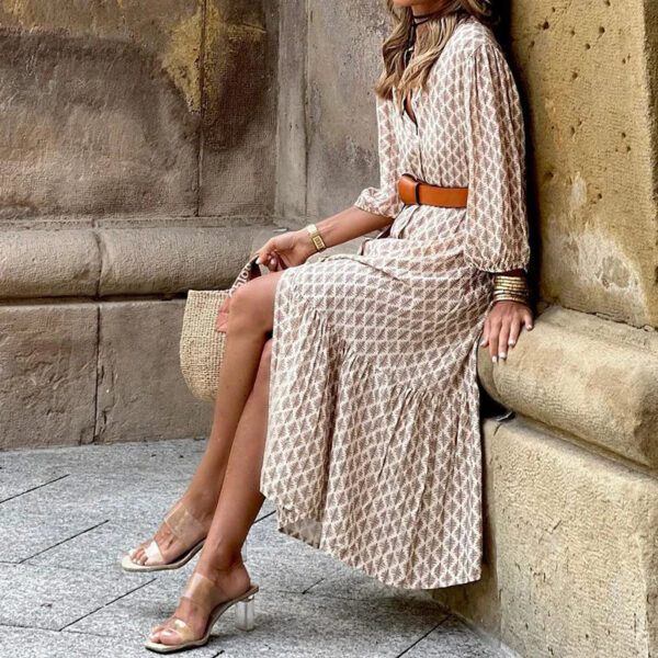 Vestido Casual Classico com Mangas Longas Ciane - Imagem 3