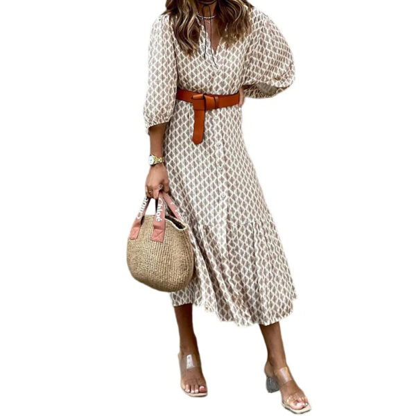 Vestido Casual Classico com Mangas Longas Ciane - Imagem 5