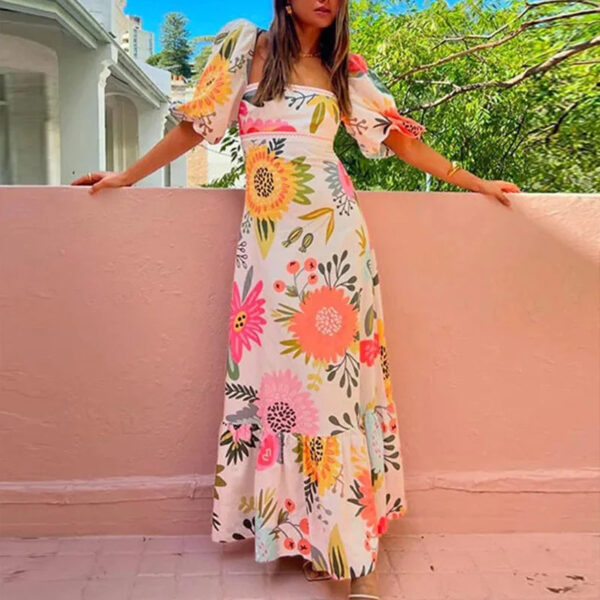 Vestido Casual Estampado Celina - Imagem 4